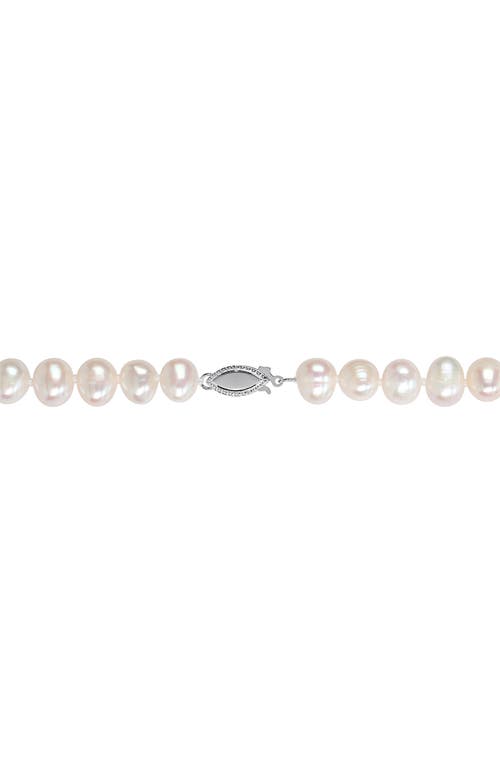 Delmar 7-8mm Cultured Freshwater Pearl Necklace In Metallic