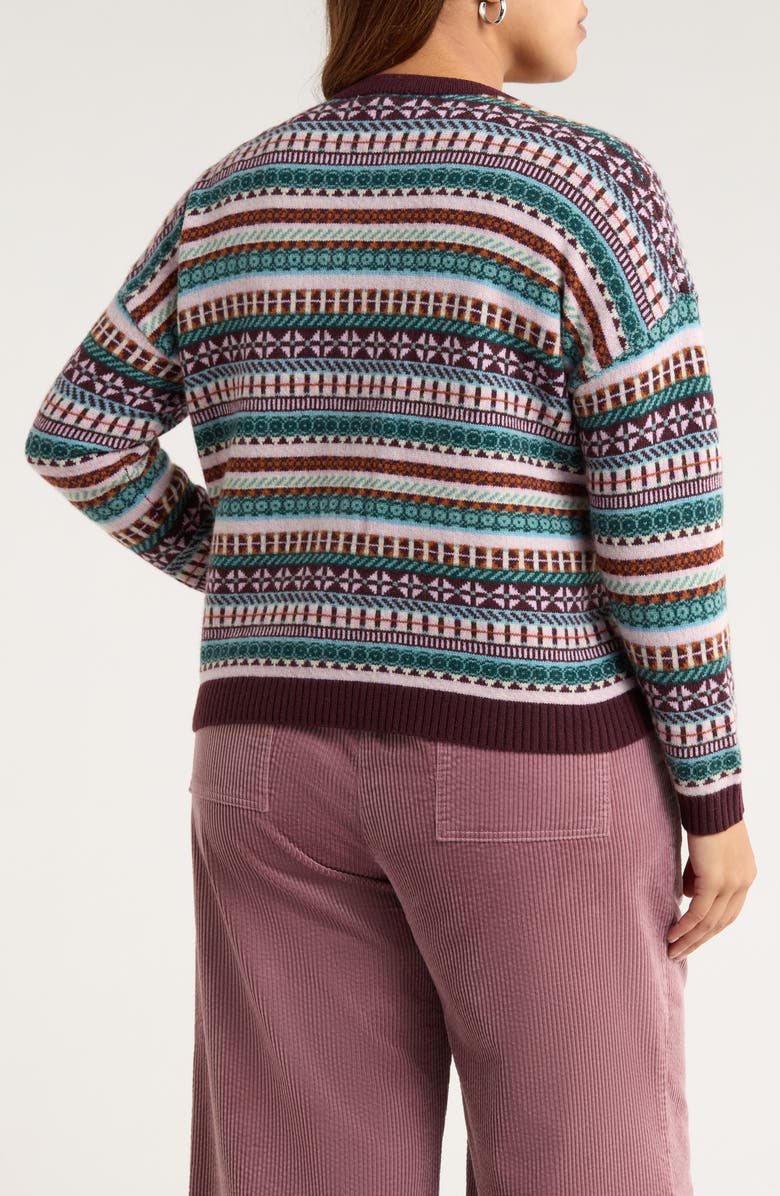Seasalt Cornwall Copperhouse Fair Isle Lambswool Blend Cardigan, Alternate, color, Float Sardine Multi