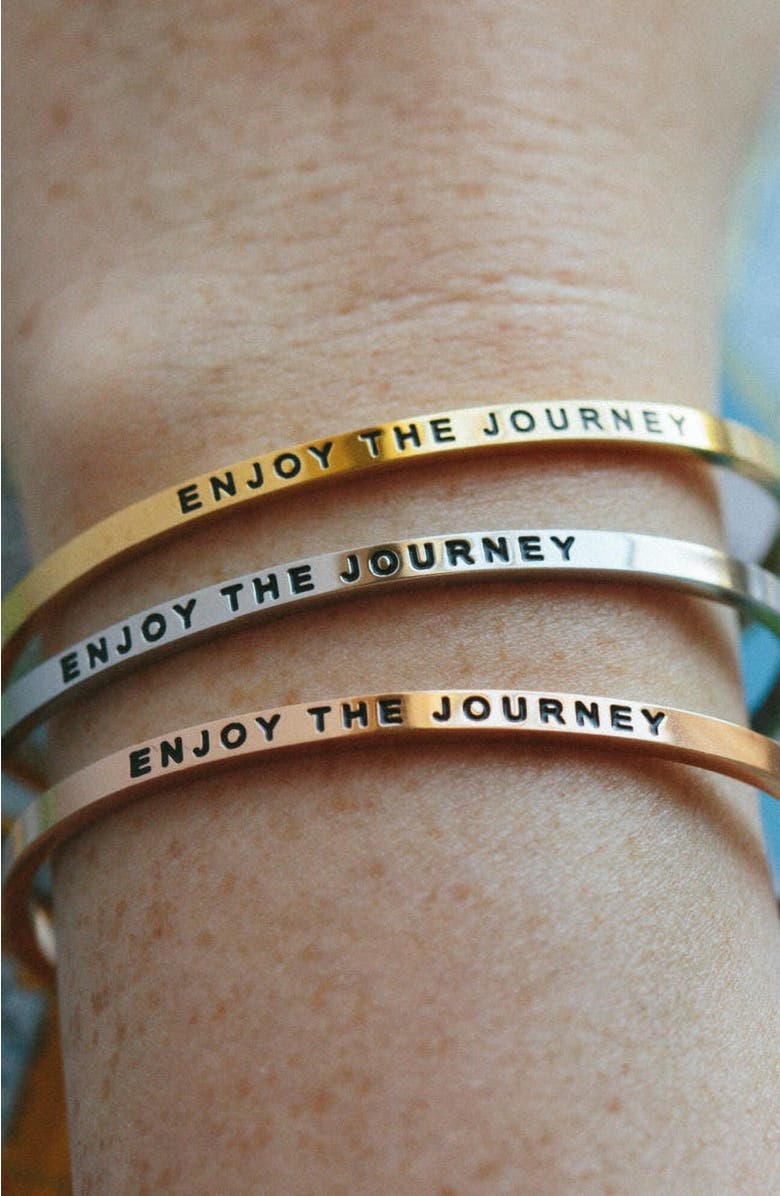 Mantra Enjoy the Journey bracelet, Alternate, color, Yellow Gold