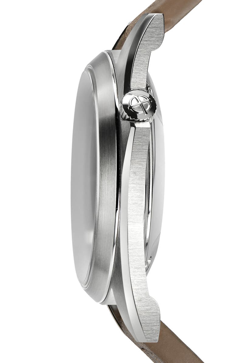 Zodiac Dress Olympos Automatic Leather Watch, 37.5mm, Alternate, color,