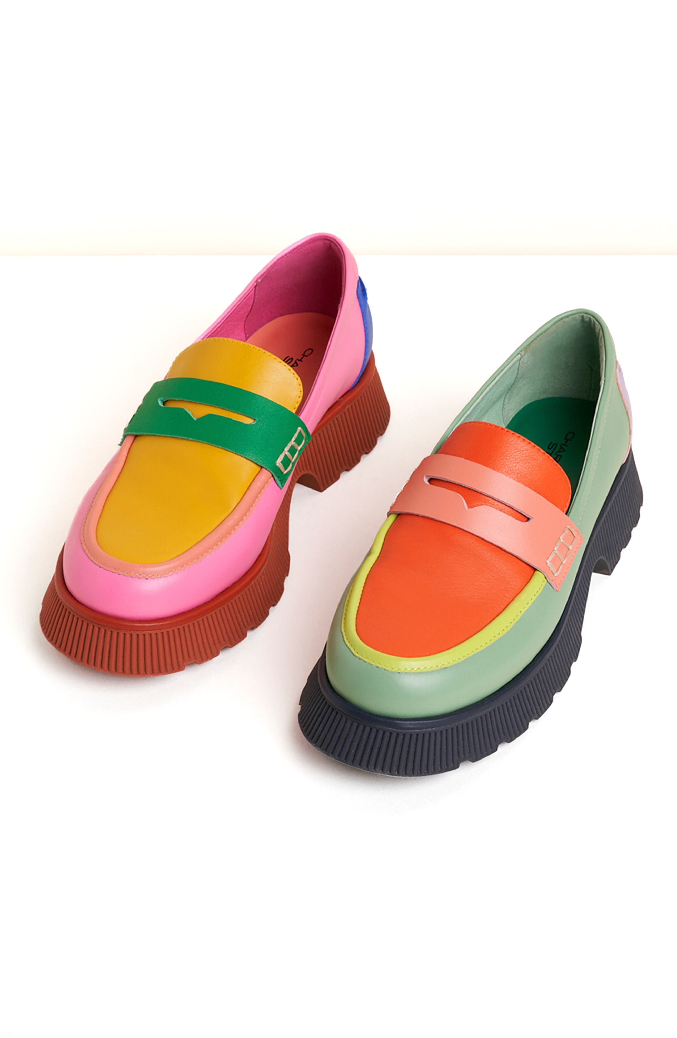 Adam Mismatched Lug Sole Penny Loafer, Main, color, Solimar