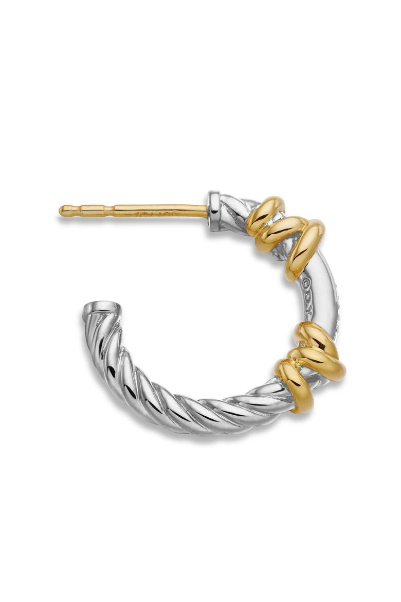 Petite Helena Hoop Earrings, Alternate, color, DIAMOND/ SILVER