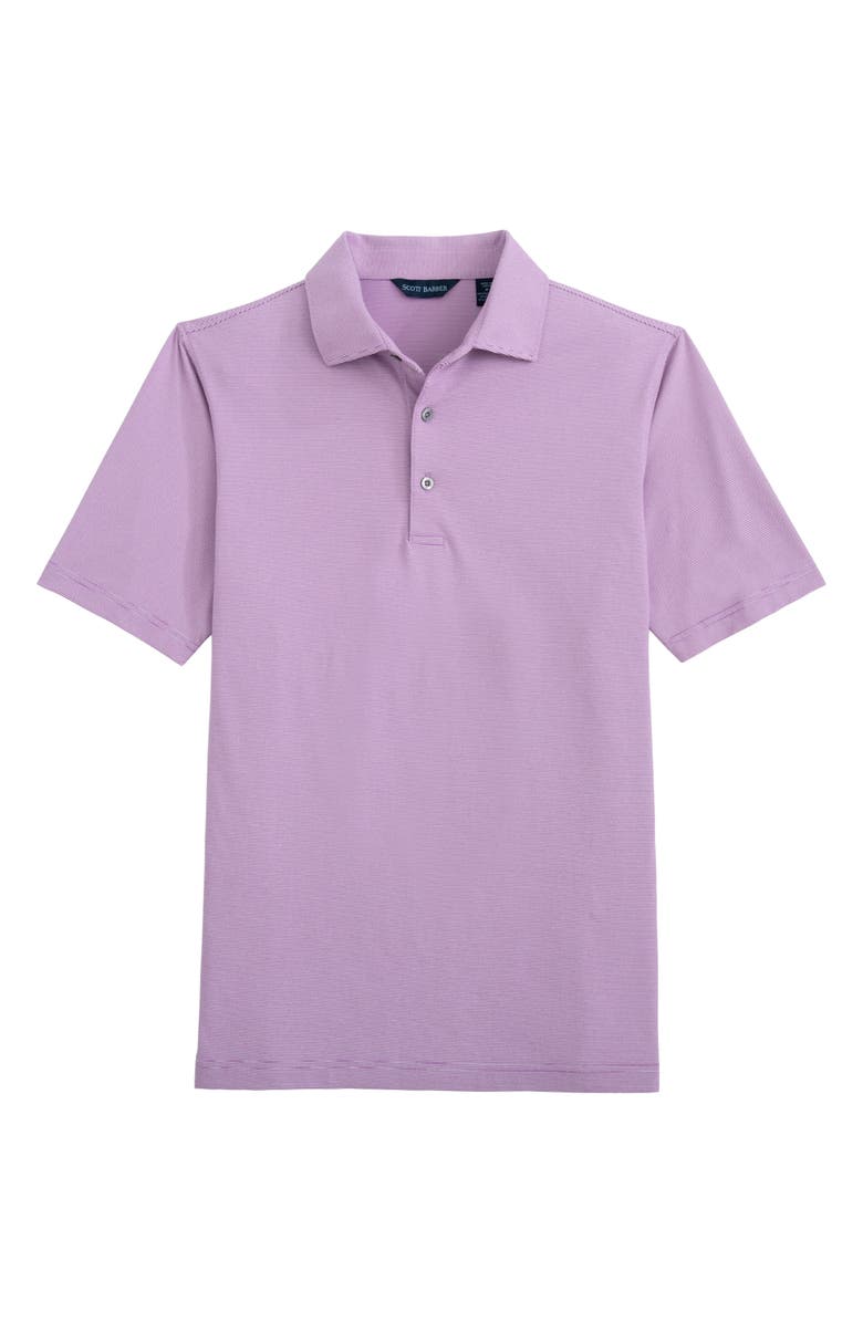 Scott Barber Micro Stripe Performance Polo, Alternate, color, Grapeade