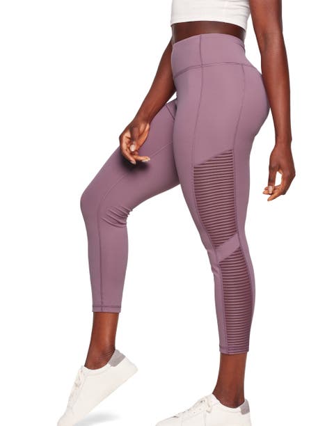 Cali Active 7/8 Legging With Striped Mesh