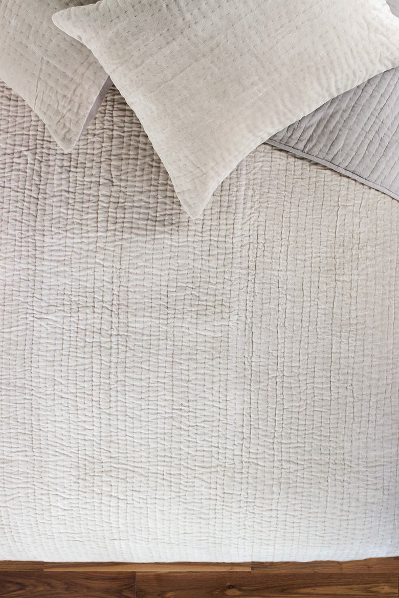 Tamara Velour Quilt 3-Piece Set, Main, color, LIGHT GREY
