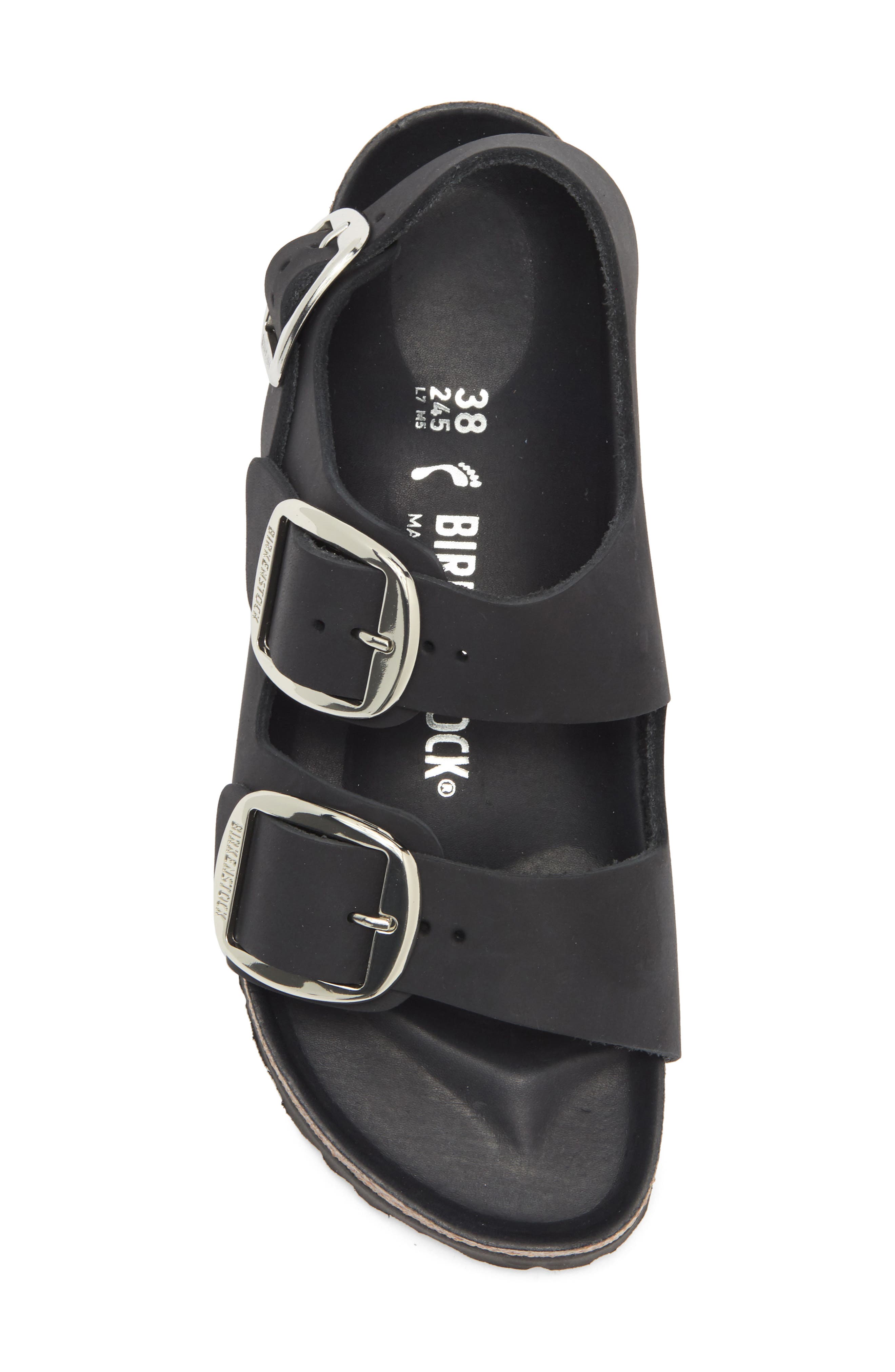 Birkenstock Milano Slingback Sandal, Alternate, color, Black