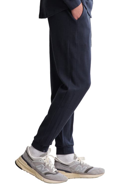 Barefoot Dreams Waffle Knit Thermal Joggers In Blue