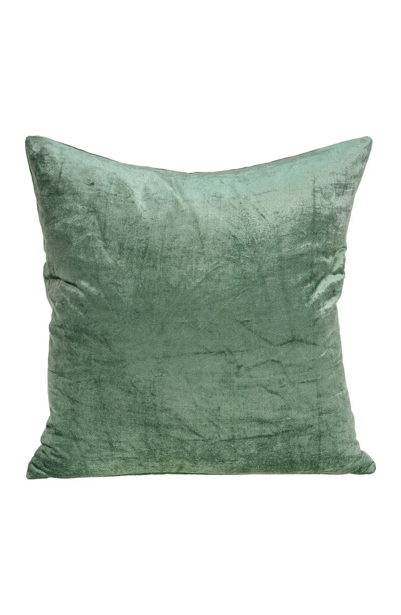 PARKLAND COLLECTION Transitional Solid Throw Pillow, Alternate, color, Green