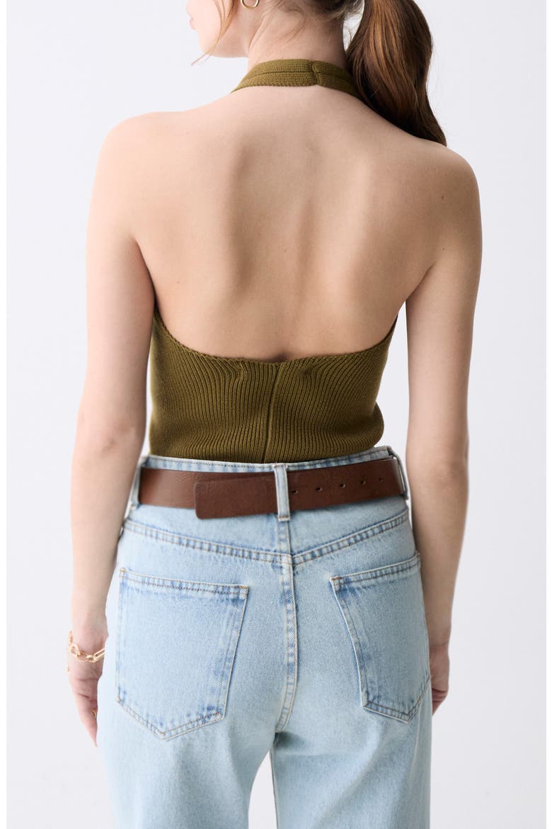 Belmonte Halter Sweater, Alternate, color, ARMY