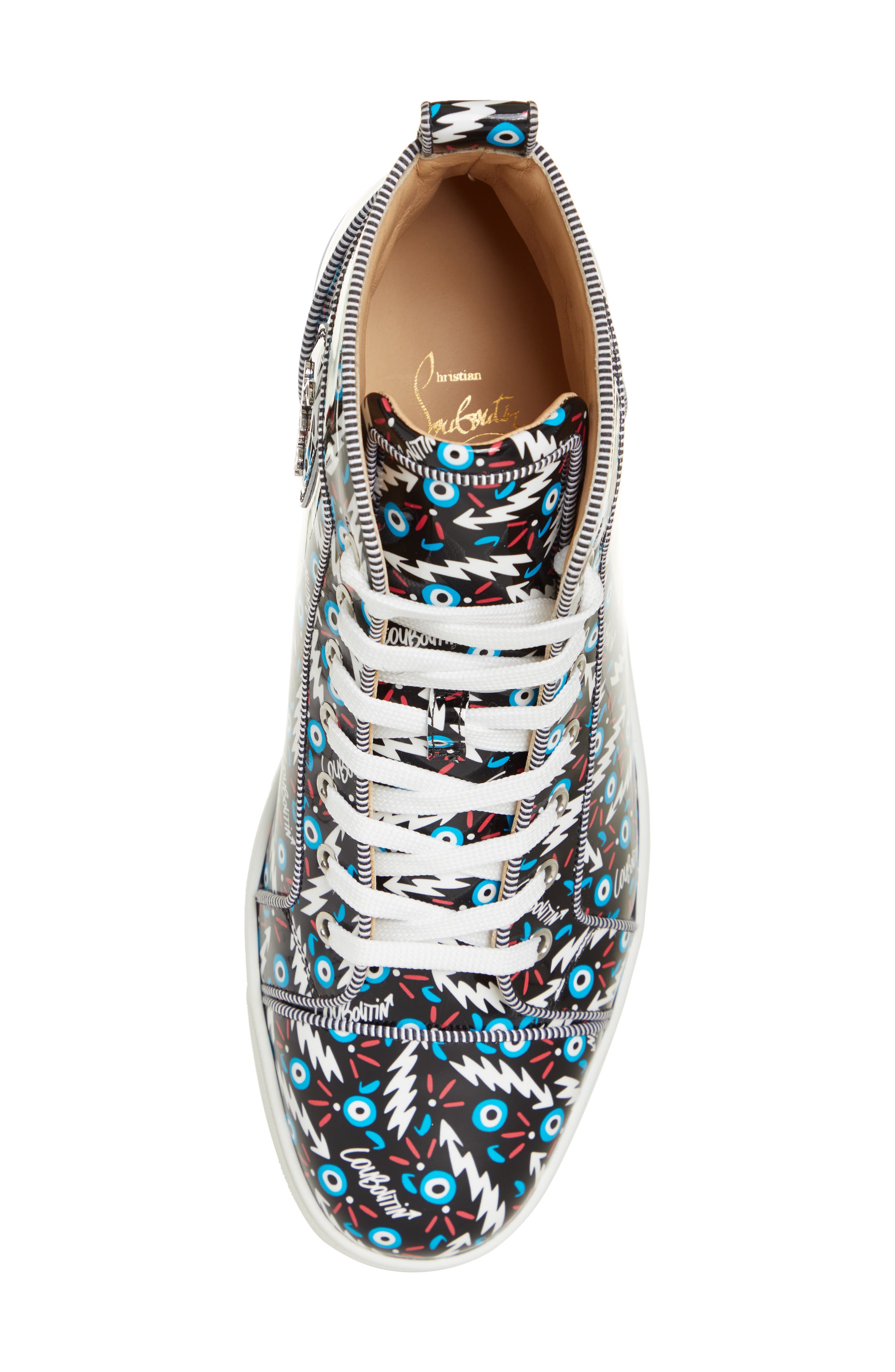 Christian Louboutin Louis Orlato Patent Leather High Top Sneaker, Alternate, color, 