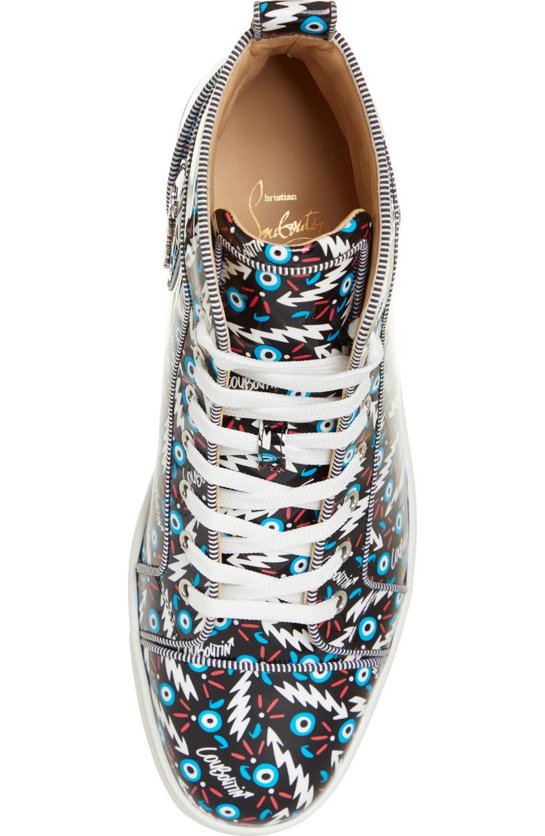 Christian Louboutin Louis Orlato Patent Leather High Top Sneaker, Alternate, color,