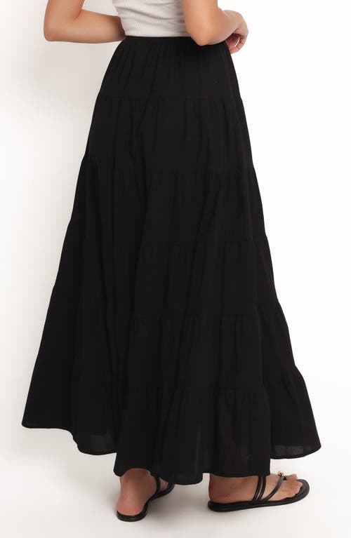 Petal And Pup Petal & Pup Archy Tiered Maxi Skirt In Black