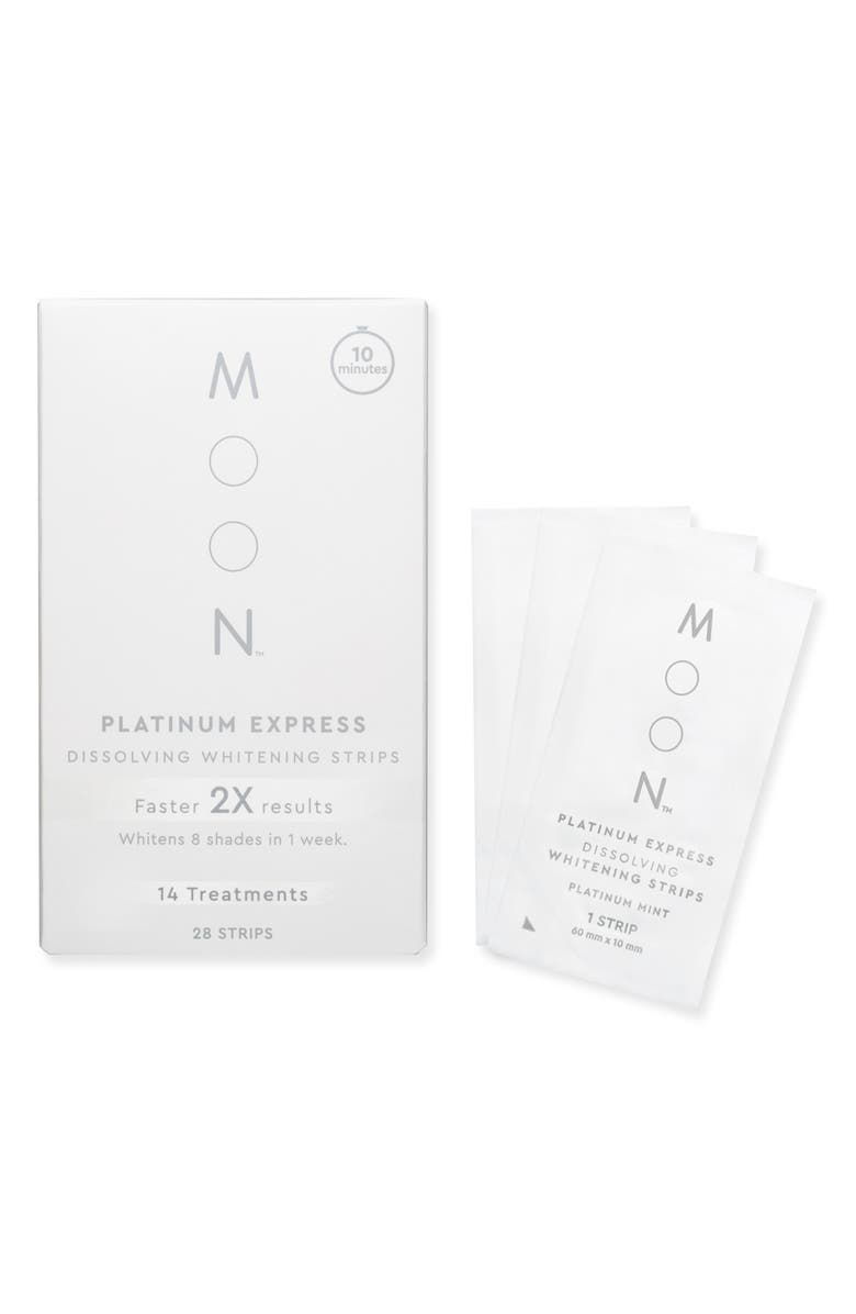 MOON Platinum Express Dissolving Teeth Whitening Strips, Main, color,