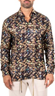 Maceoo Fibonacci Marthyr 0243 Contemporary Fit Button-Up Shirt
