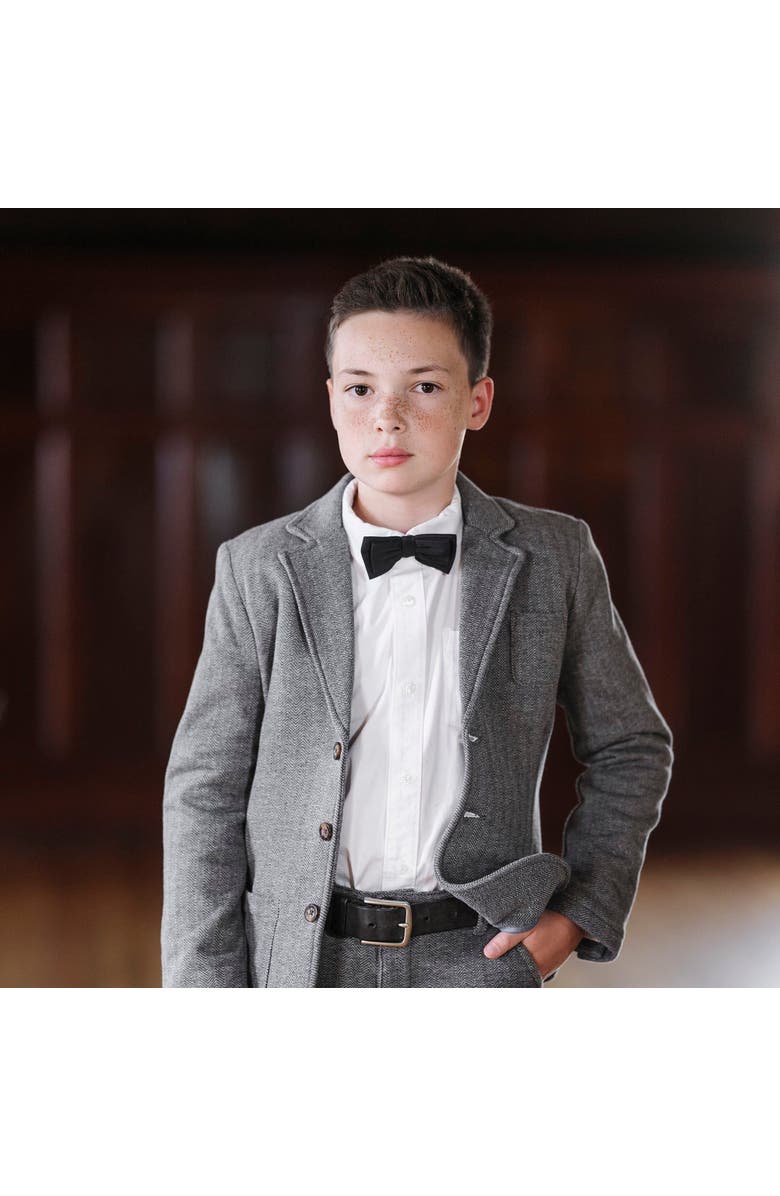 Hope & Henry Kids' Classic Sateen Bow Tie, Alternate, color, Black Sateen