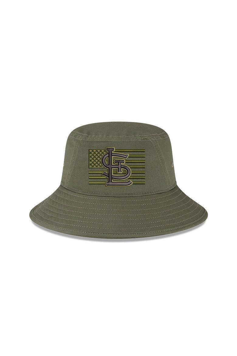 Men's New Era  Green St. Louis Cardinals 2023 Armed Forces Day Bucket Hat, Alternate, color, Green