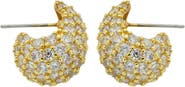 Panacea Pavé Crystal J Hoop Earrings