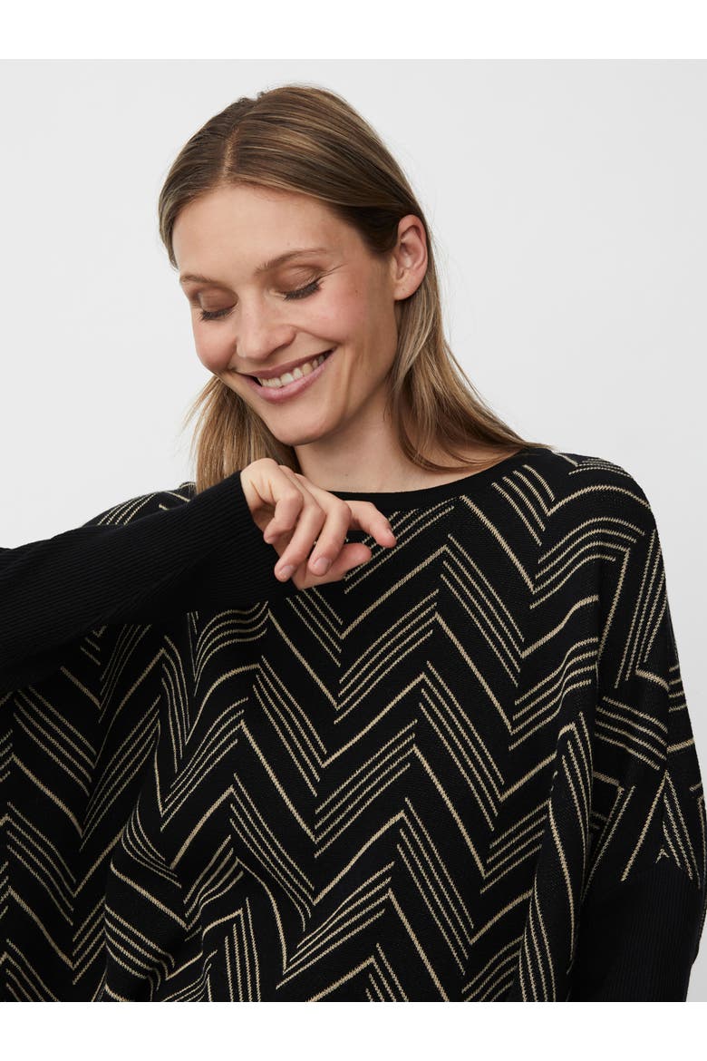 MaFeluca Long Sleeve Loose Fit Jumper, Alternate, color, Black
