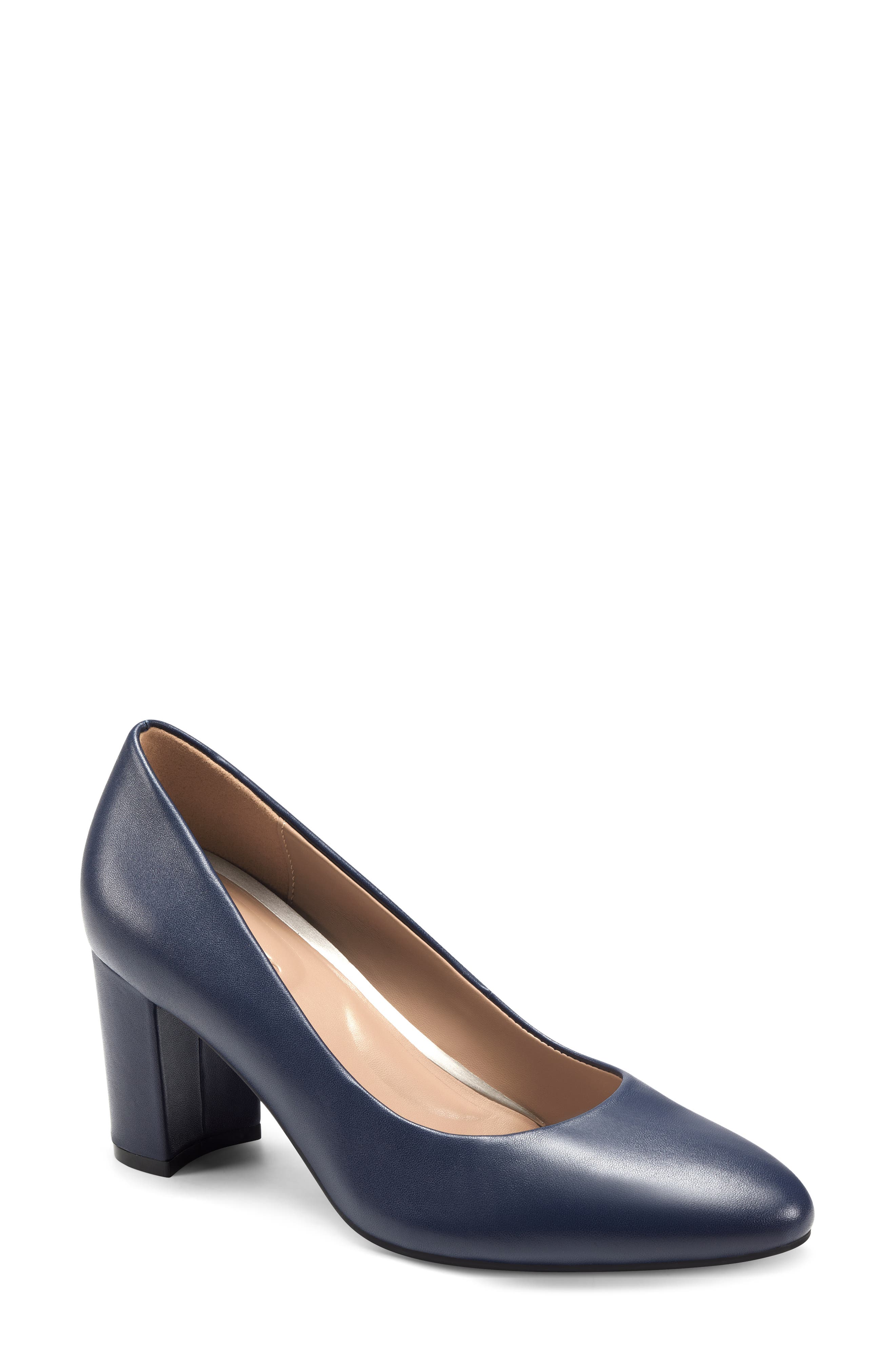 Bette Pump, Main, color, NAVY LEATHER