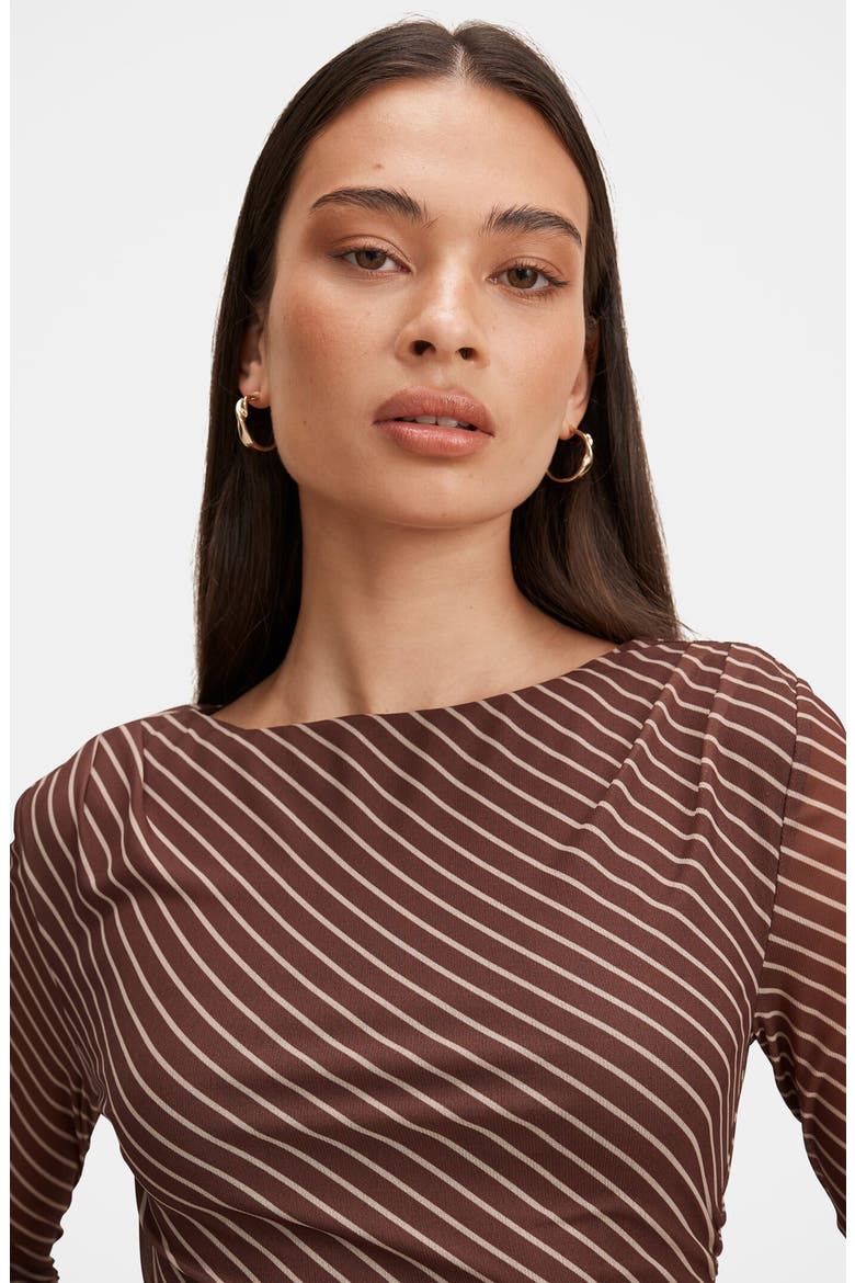Ariel Long Sleeve Stripe Maxi Dress, Alternate, color, CORBY STRIPE