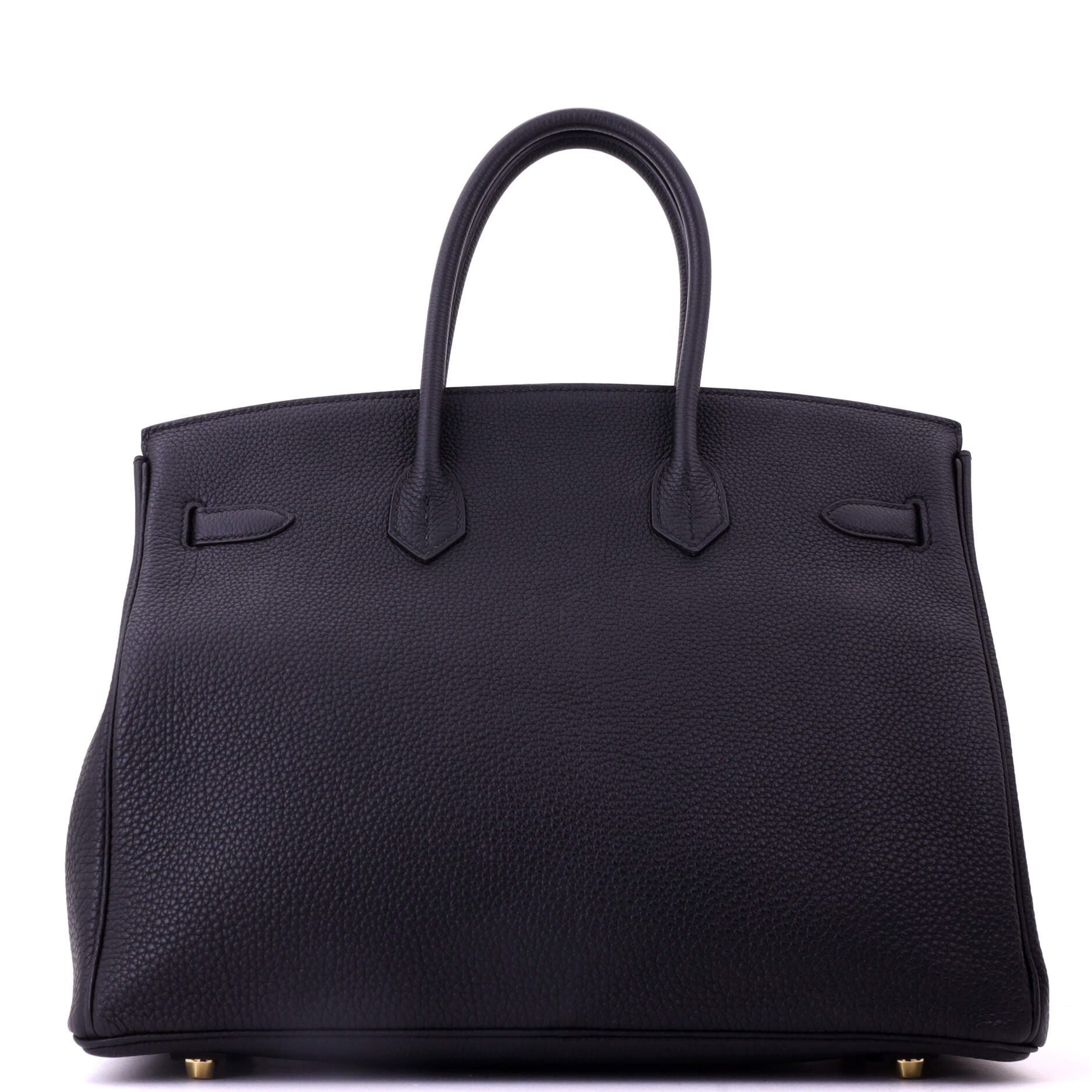 Pre-Owned Hermes Birkin Handbag Black Togo with Gold Hardware 35, Alternate, color, Noir
