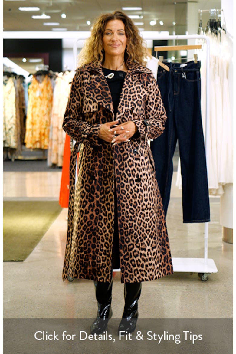 Animal Print Trench Coat (Women) | Nordstrom