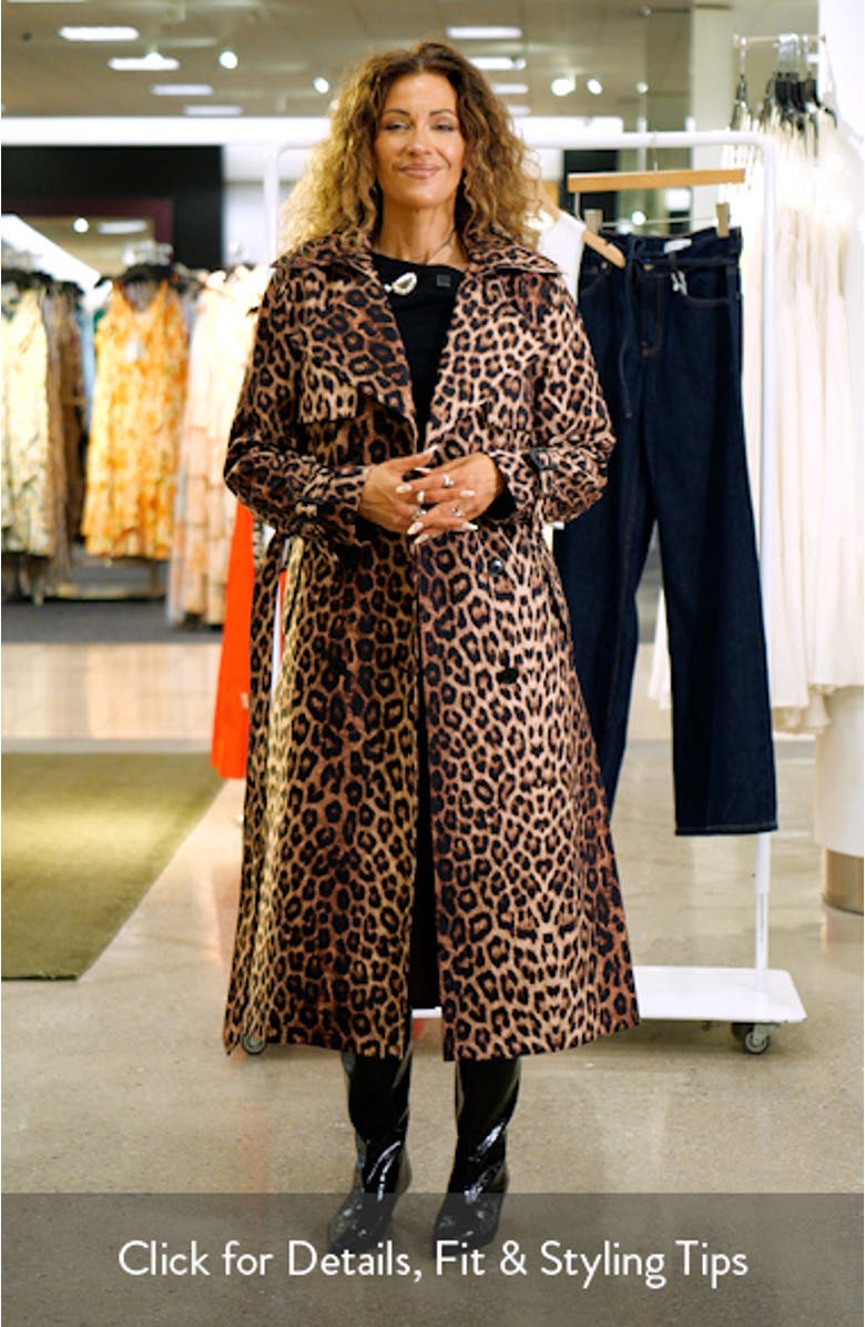 Animal Print Trench Coat, sales video thumbnail