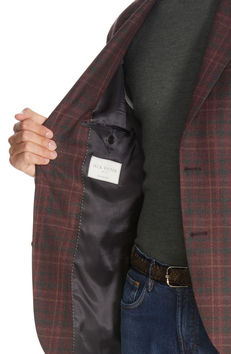 Jack Victor Midland Plaid Wool Sport Coat, Alternate, color, 