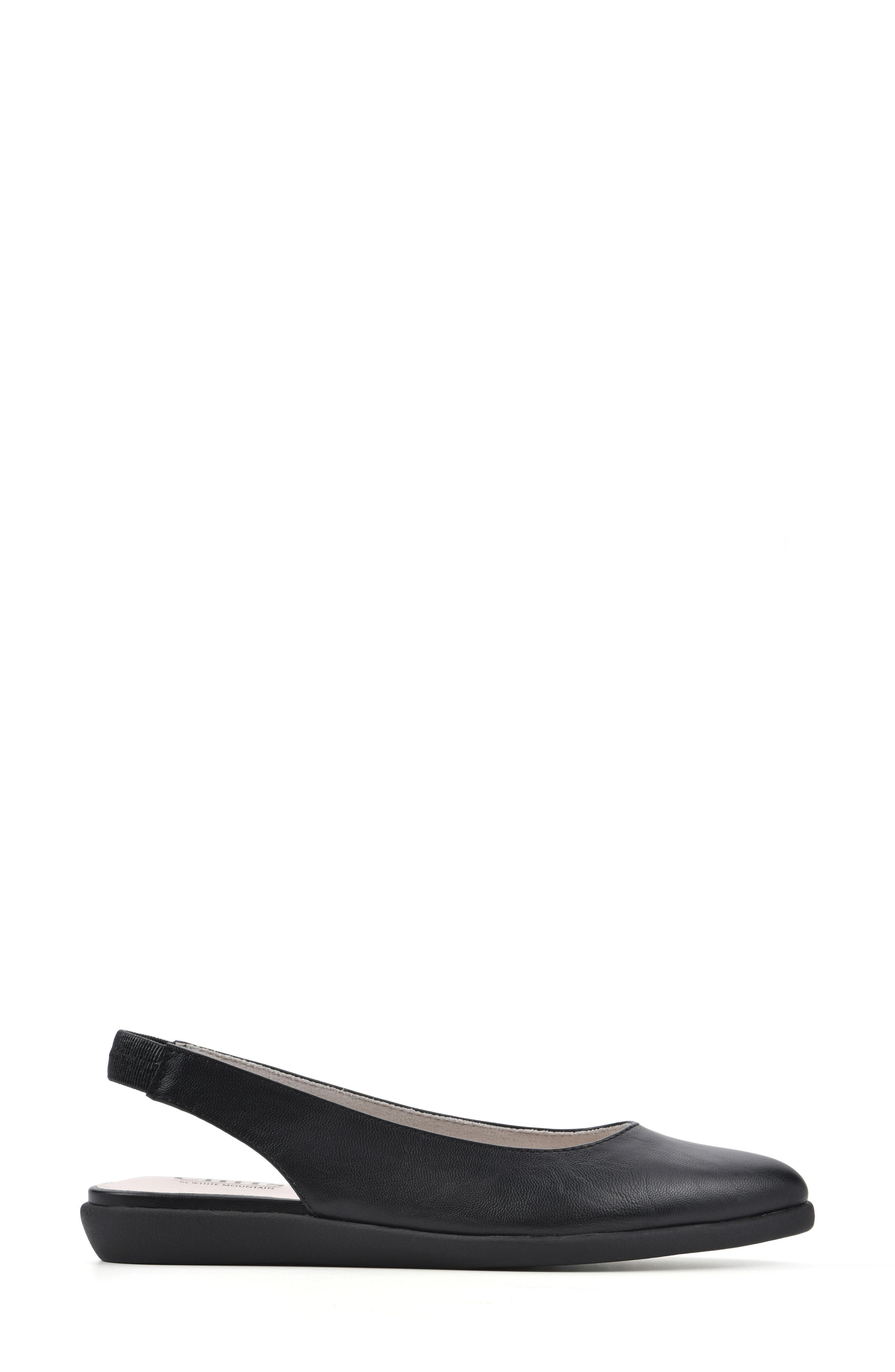 Memory Slingback Flat, Alternate, color, BLACK/ SMOOTH
