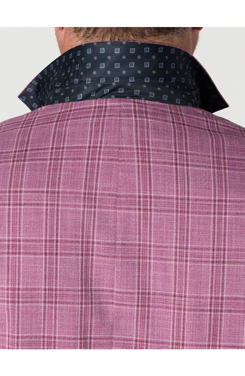 Oak Hill by DXL Big & Tall Vibrant Plaid Sport Coat, Alternate, color, Berry