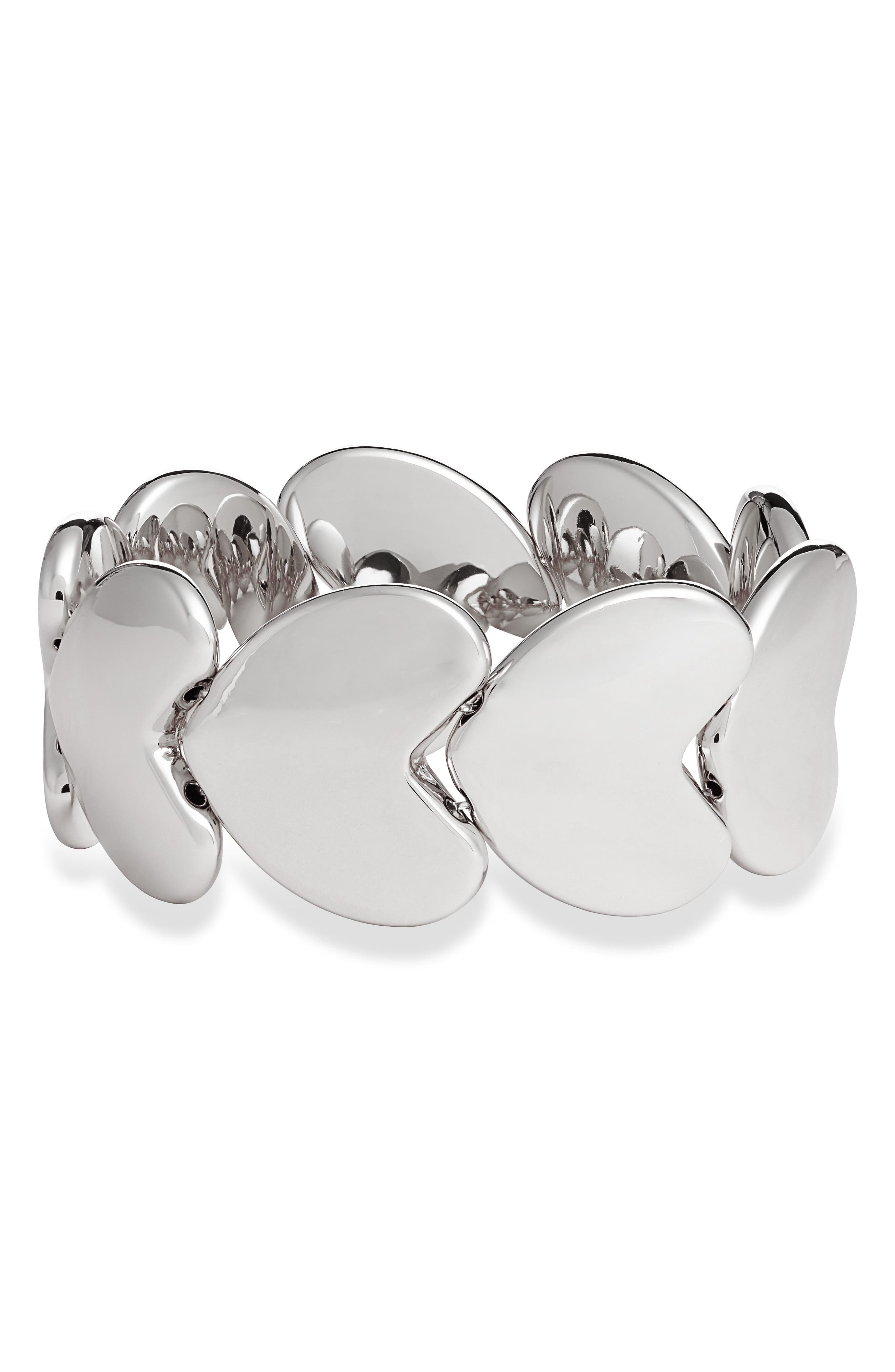 Open Edit Puffy Heart Bracelet (Women) | Nordstromrack