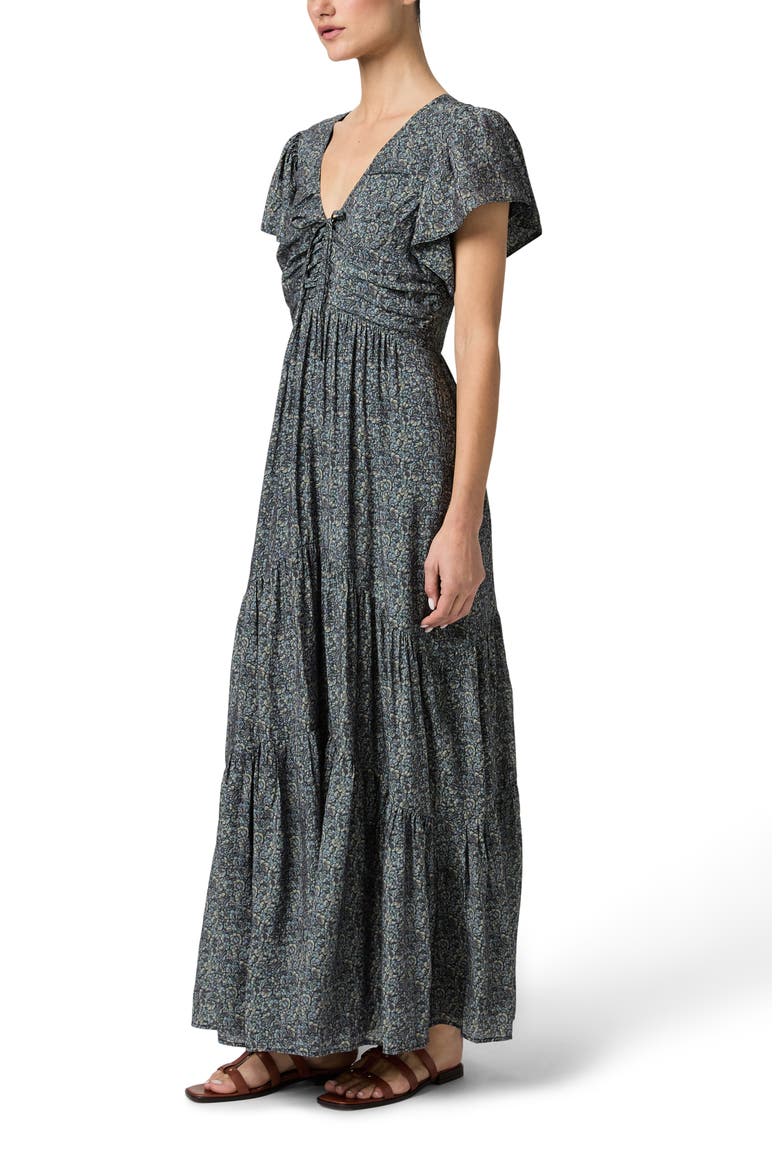 Kinga Fit & Flare Maxi Dress, Alternate, color, NAVY MULTI
