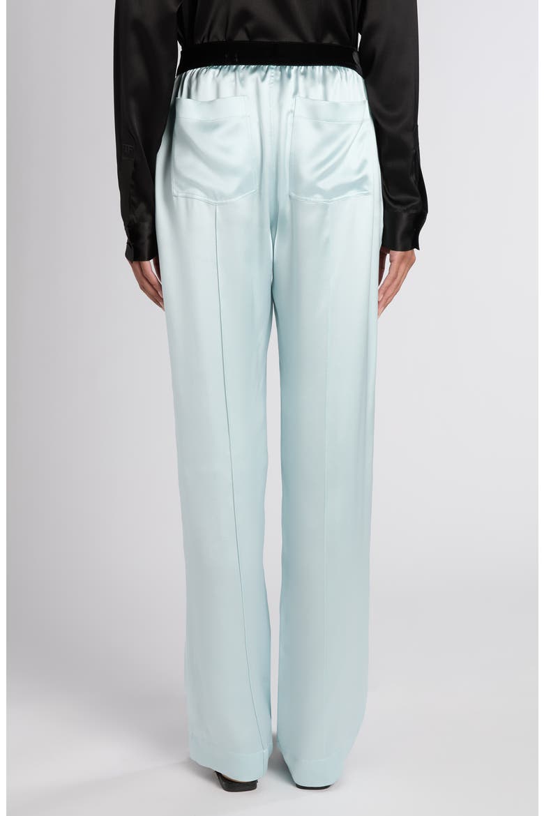 Stretch Silk Satin PJ Pants, Alternate, color, FROST