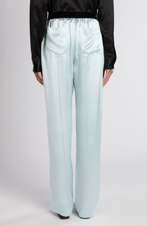Tom Ford Stretch Silk Satin Pj Pants In Blue