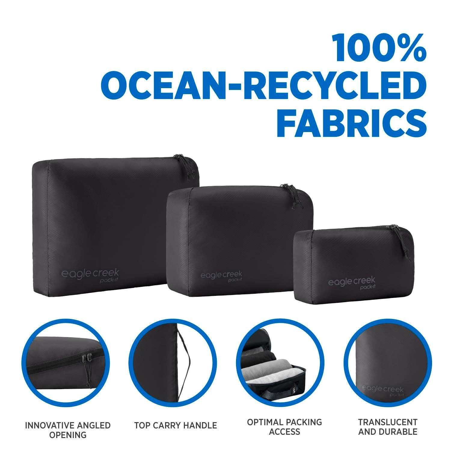 EAGLE CREEK Pack-It Isolate Cube Set XS/S/M, Alternate, color, Black