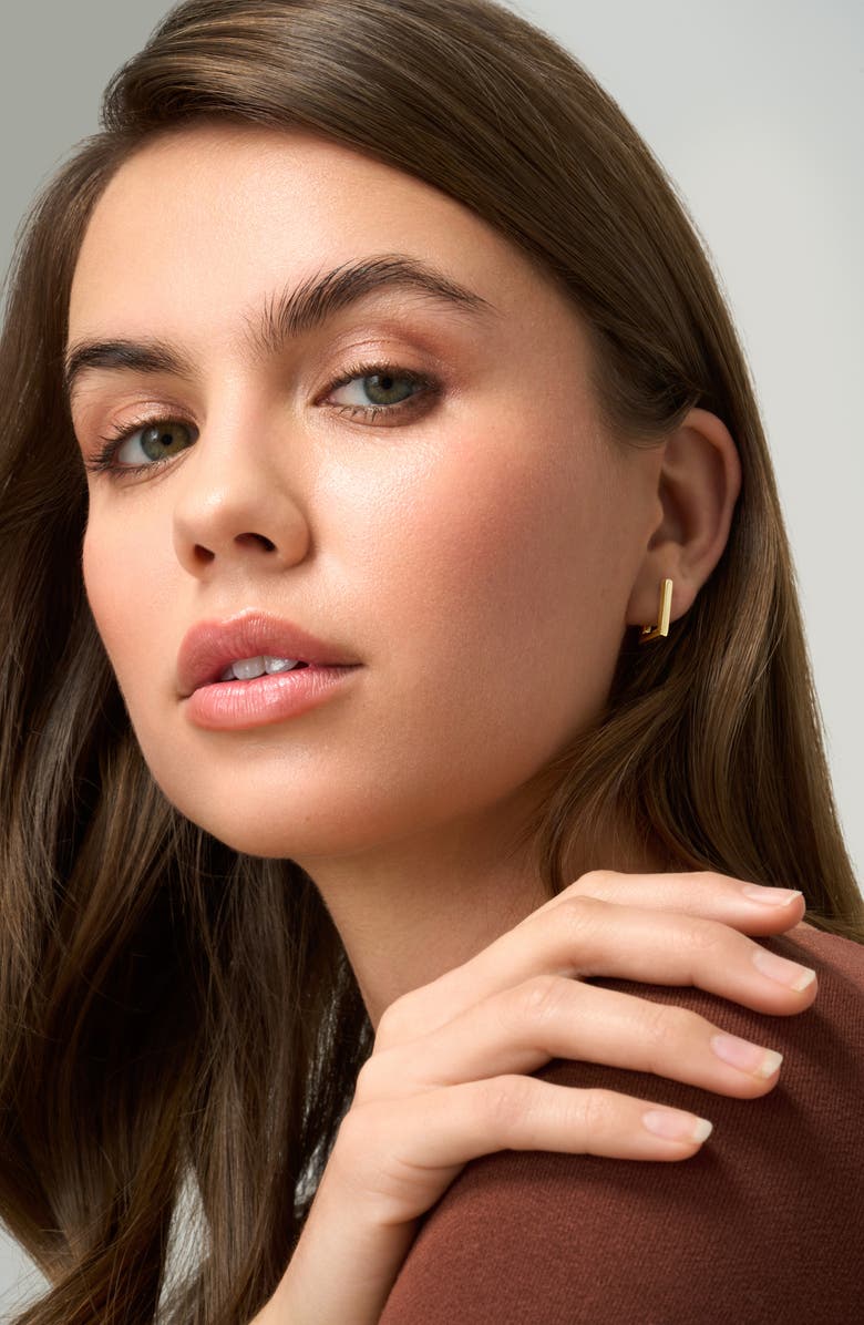 Bony Levy Rectangular Huggie Earrings, Alternate, color, 14K Yellow Gold