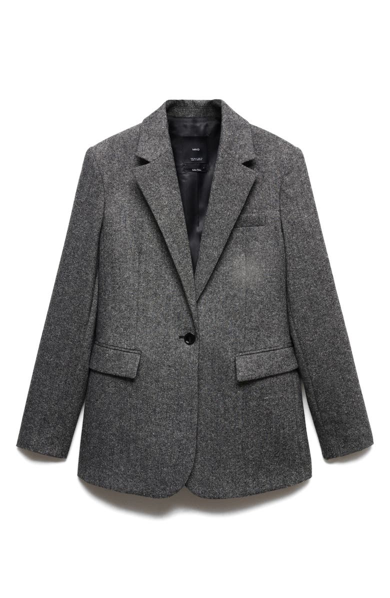 MANGO Wool Blend Suit Blazer, Alternate, color,