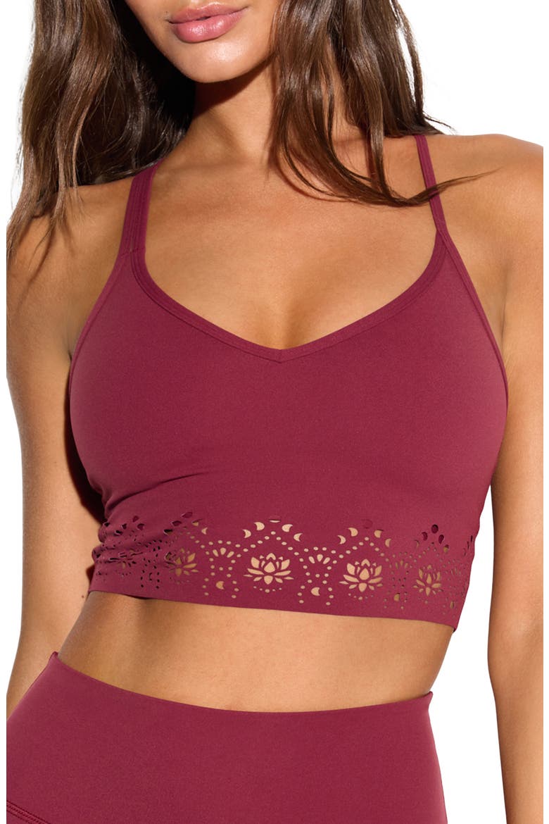 Cosmic Lotus Indie Bra Top, Main, color, MAHOGANY
