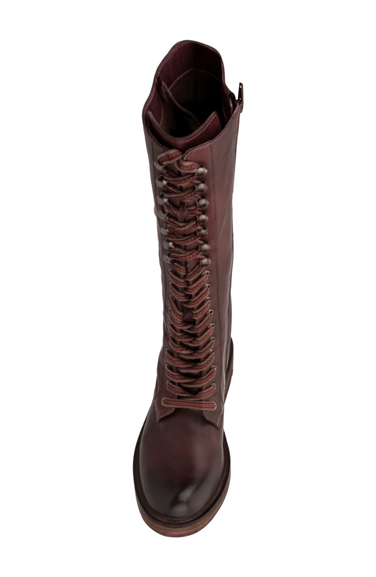 VINTAGE FOUNDRY Sadelle Lace-Up Boot, Alternate, color, Burgundy