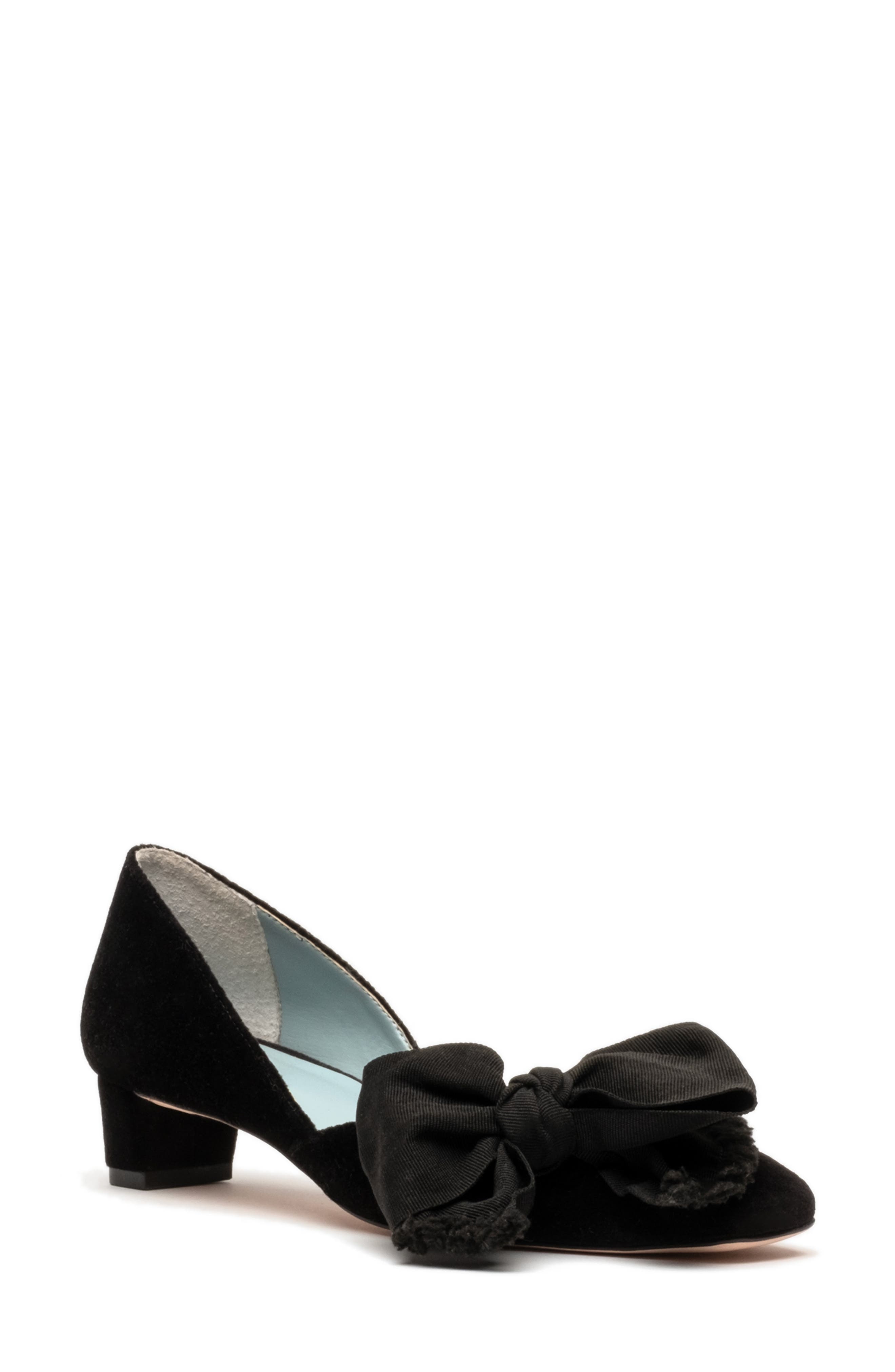 Frances Valentine McCall Grace Bow Velvet Pump, Main, color, 