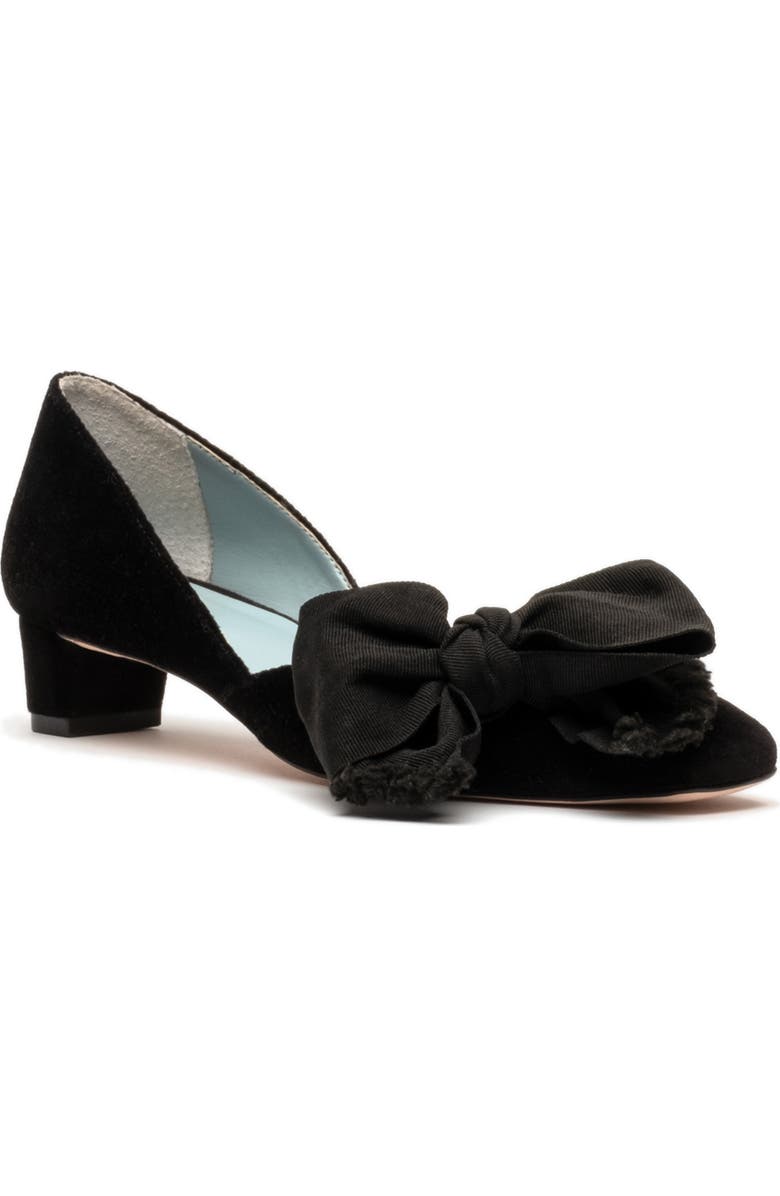 Frances Valentine McCall Grace Bow Velvet Pump, Main, color,