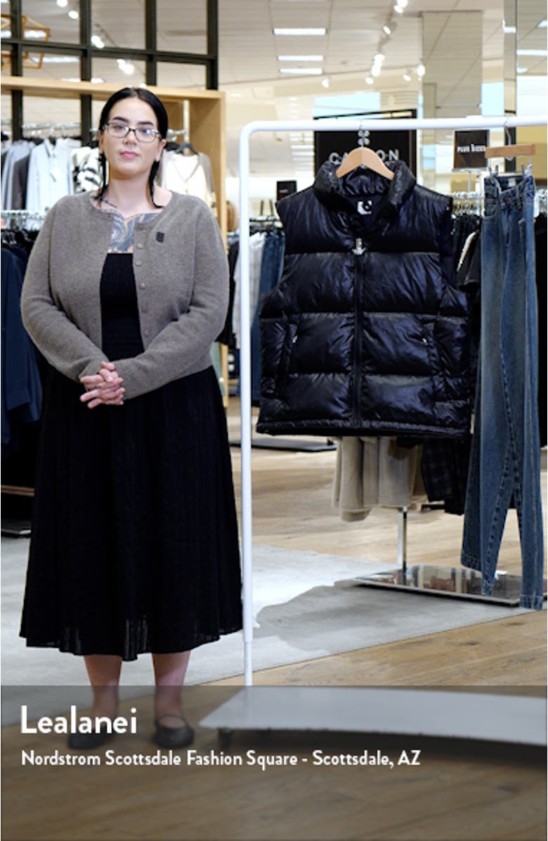 Embossed Logo Water Resistant Puffer Vest, sales video thumbnail