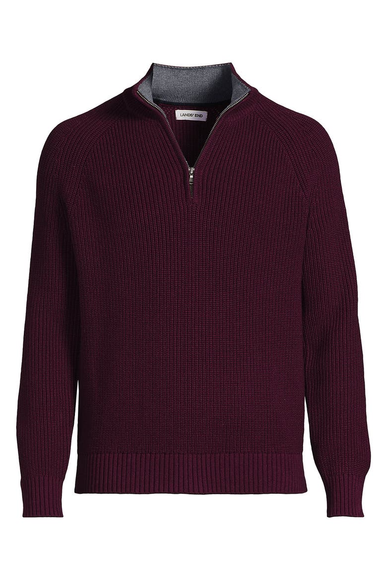 Drifter Quarter Zip Sweater, Alternate, color, Lush Burgundy