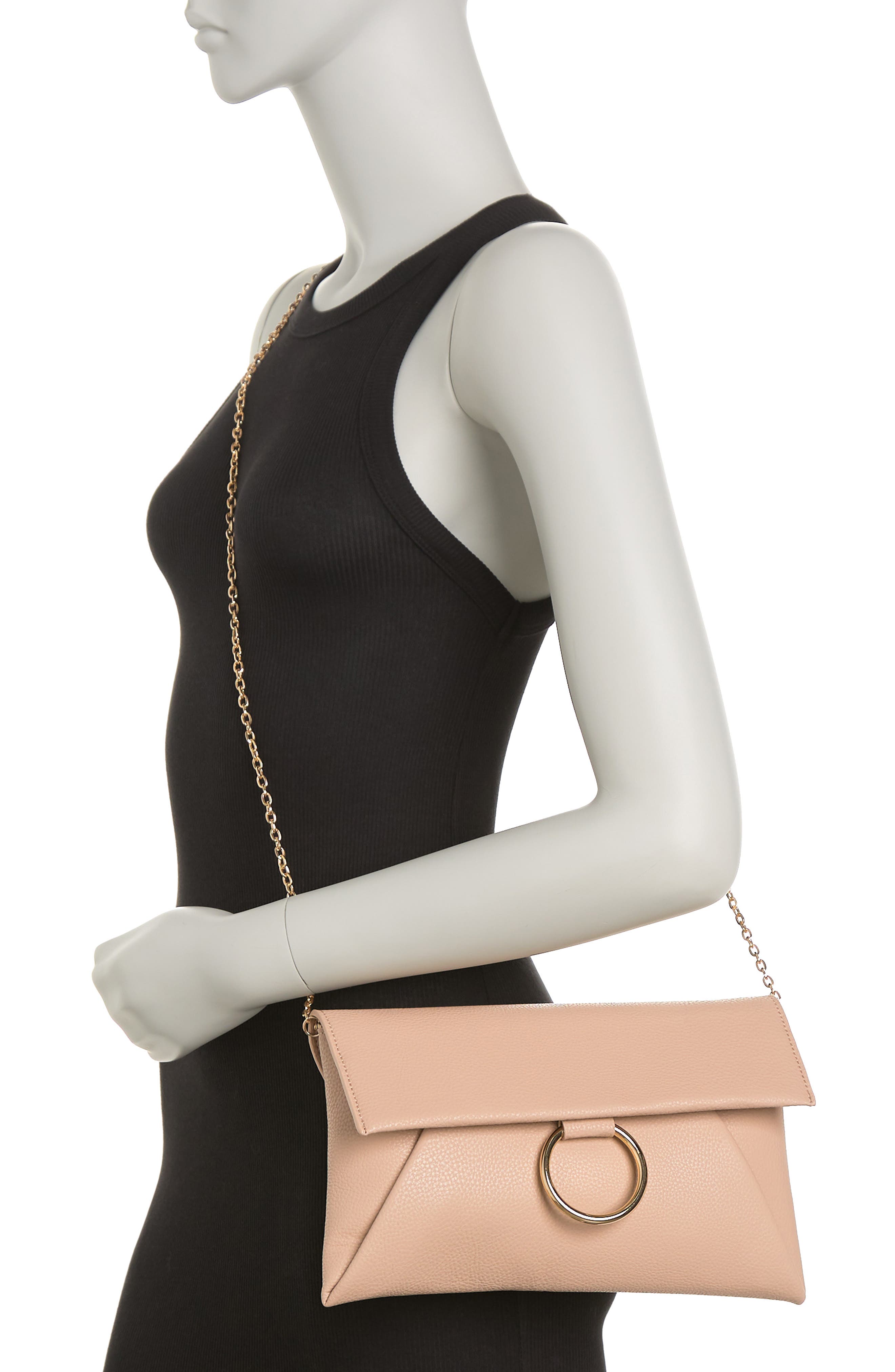 Alyssa Crossbody Envelope Clutch, Alternate, color, NUDE