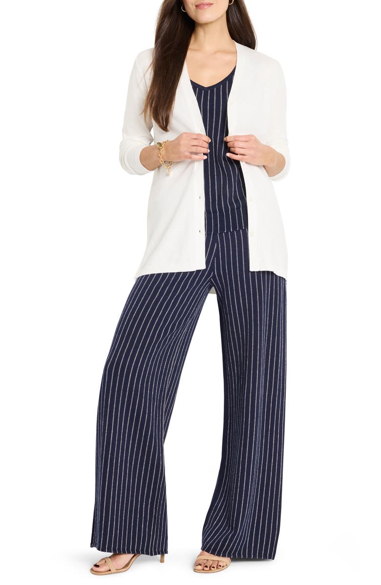 NIC+ZOE Destination Side Button Cardigan, Alternate, color, Paper White