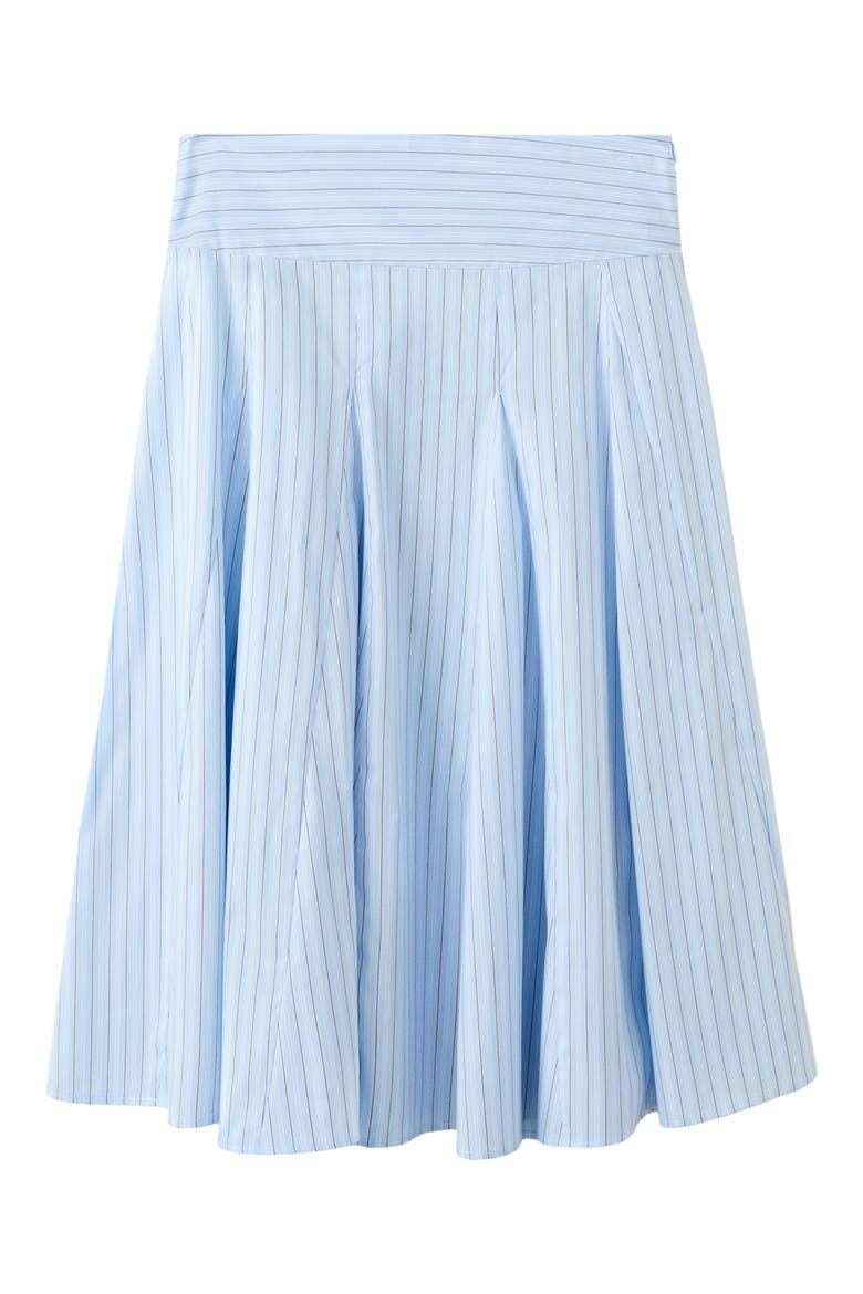 Striped Godet Midi Skirt, Alternate, color, SKY BLUE
