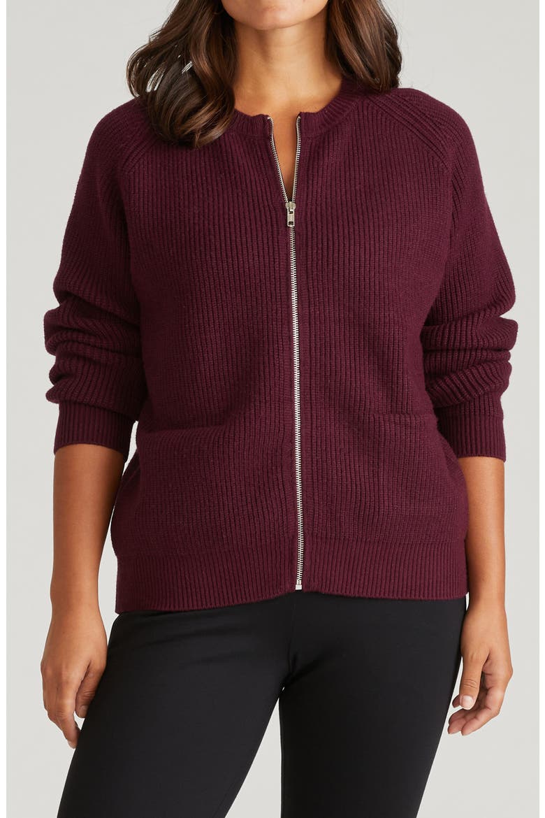 Vicki Zip-Up Cardigan, Main, color, GAMAY