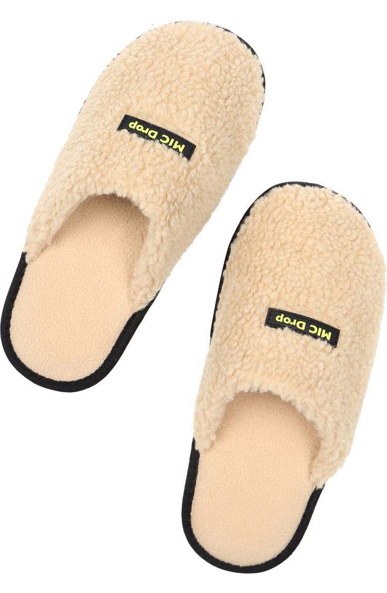 BTS THEMED MERCH MIC Drop Fleece Slipper, Main, color,