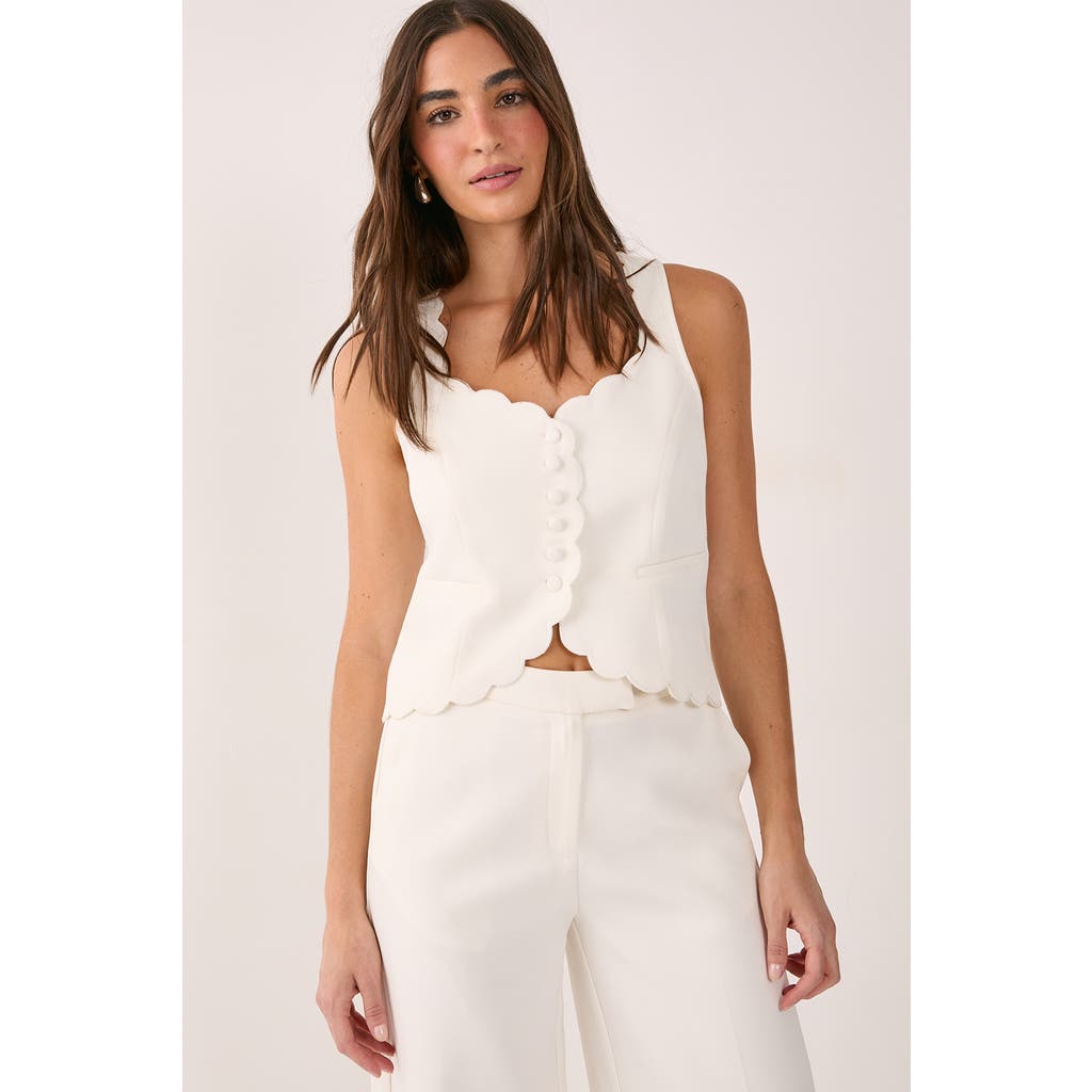 Nasty Gal Button Front Tailored Waistcoat In White