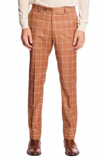 PAISLEY & GRAY Downing Slim Fit Flat Front Windowpane Dress Pants